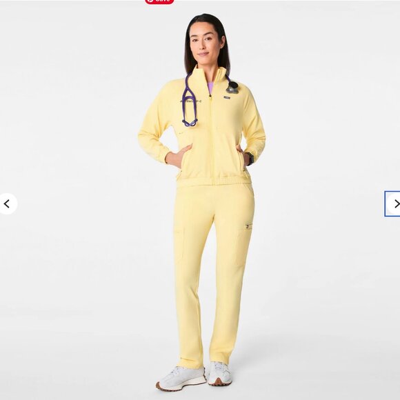 SYDNEY SCRUB JACKET BUTTER YELLOW - Picture 5 of 10